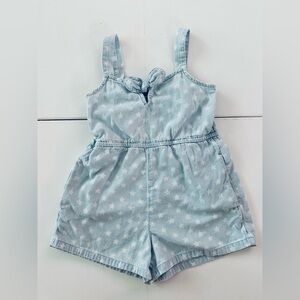 Old Navy Girls 6-7 Denim Romper with pockets